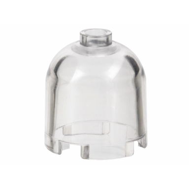 trans-clear brick round 2 x 2 x 1 2 3 dome top