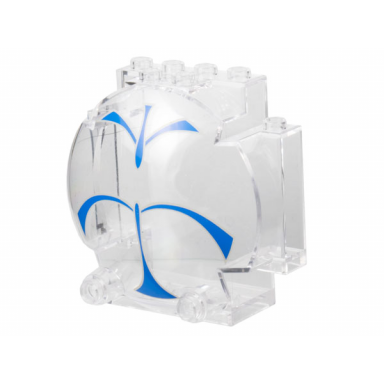 trans-clear windscreen 3 x 6 x 5 bubble with sw blue forcefield pattern