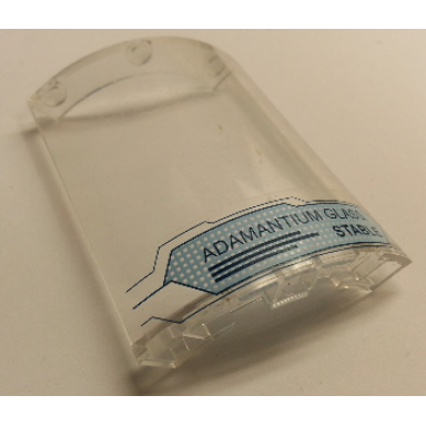 trans-clear cylinder quarter 4 x 4 x 6 with adamantium glass: stable pattern sticker - set 76018