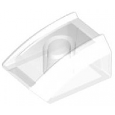 trans-clear slope curved 2 x 2 lip