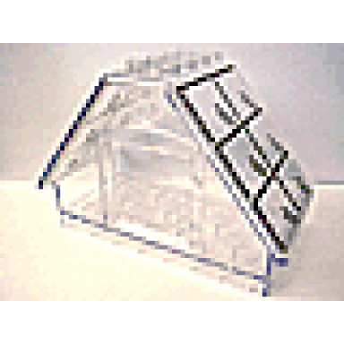 trans-clear duplo roof sloped 4 x 8 x 5 with window opening