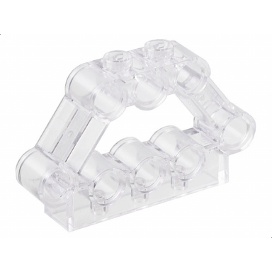 trans-clear technic pin connector block 1 x 5 x 3
