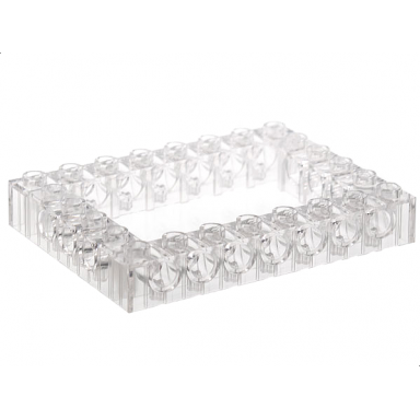 trans-clear technic brick 6 x 8 open center