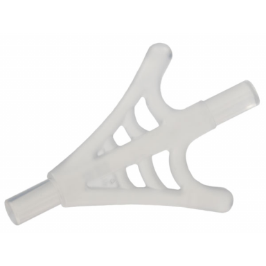 trans-clear minifigure weapon web effect two branches bars on each end