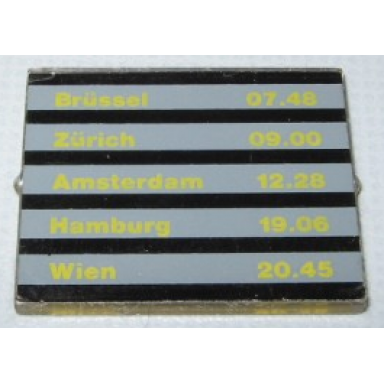 trans-clear glass for window 1 x 4 x 3 with train schedule european cities pattern on both sides stickers - sets 4554 4558