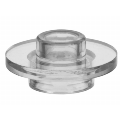 trans-clear minifigure utensil tea saucer with hollow stud