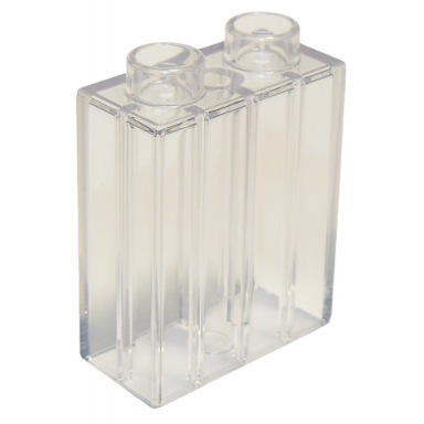 trans-clear duplo brick 1 x 2 x 2