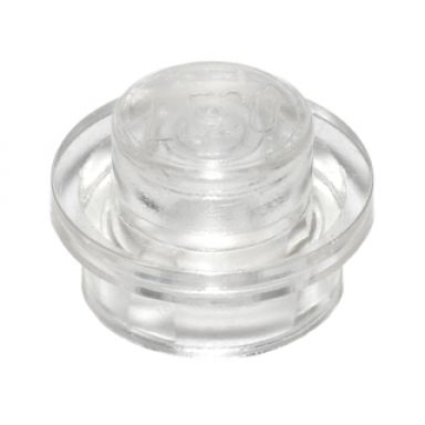 trans-clear plate round 1 x 1