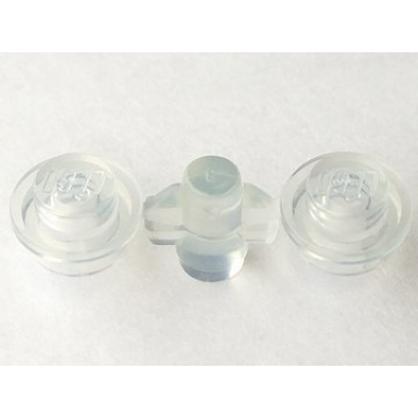 trans-clear plate round 1 x 1 2 on sprue