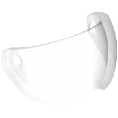trans-clear minifigure visor flight helmet