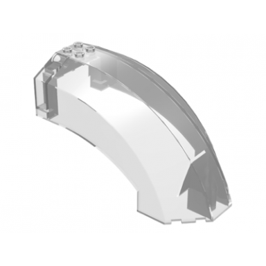 trans-clear windscreen 12 x 6 x 6 curved