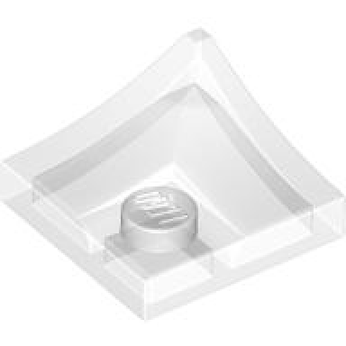 trans-clear arch 2 x 2 inverted corner with recessed stud
