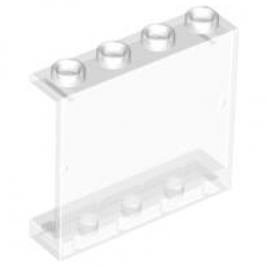 trans-clear panel 1 x 4 x 3 - hollow studs