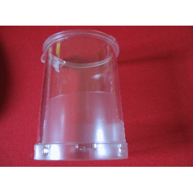 trans-clear duplo cart cylinder with hinge