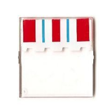 trans-clear glass for window 4 x 4 x 3 roof with stripes blue and red on scalloped shade pattern sticker - sets 6349 6370 6592