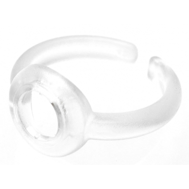 trans-clear clikits ring narrow band with hole child size