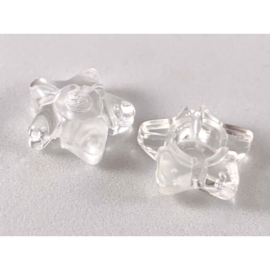 trans-clear clikits icon star 2 x 2 small with hole