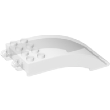 trans-clear windscreen 8 x 4 x 2 curved with locking dual 2 fingers