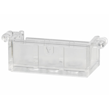 trans-clear container treasure chest bottom with slots in back