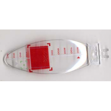 trans-clear windscreen 9 x 3 x 1 2 3 bubble canopy with red square and verniers pattern