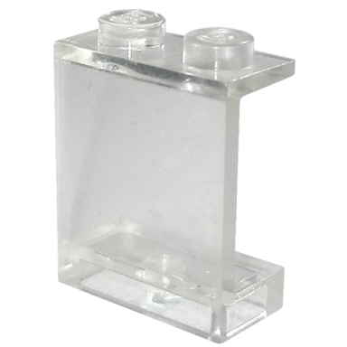 trans-clear panel 1 x 2 x 2 - solid studs