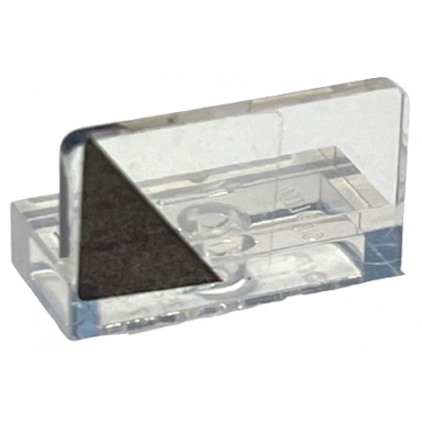 trans-clear panel 1 x 2 x 1 with black triangle corner on transparent background pattern model right side sticker - set 76912