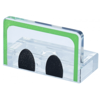 trans-clear panel 1 x 2 x 1 with black half ovals and bright green border pattern super mario yoshi bike windscreen