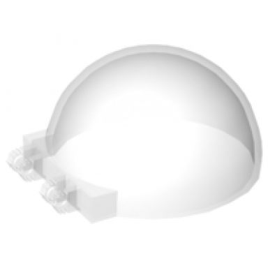 trans-clear windscreen 6 x 6 x 3 canopy half sphere with dual 2 fingers