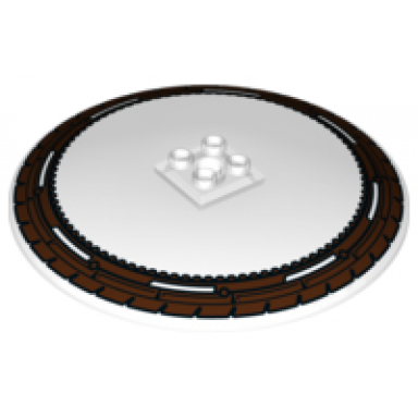 trans-clear dish 10 x 10 inverted radar - hollow studs with wheel tire pattern