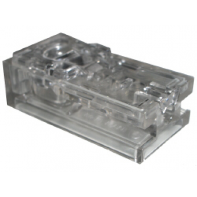 trans-clear electric light brick 2 x 4 with red led