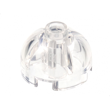 trans-clear brick round 2 x 2 dome top
