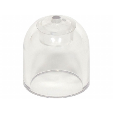 trans-clear minifigure headgear helmet dome smooth with hole on top