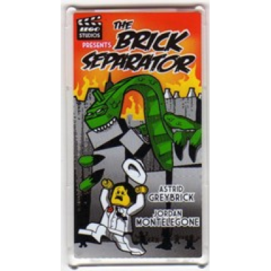 trans-clear glass for window 1 x 4 x 6 with the brick separator movie poster pattern both sides stickers - set 10232