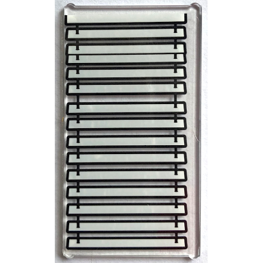 trans-clear glass for window 1 x 4 x 6 with venetian blinds down pattern sticker - set 21336