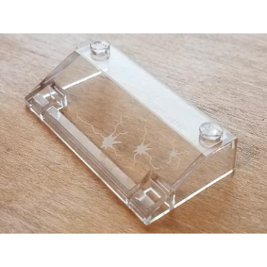 trans-clear slope 33 3 x 6 without inner walls with 3 bullet hole cracks pattern sticker - set 5973