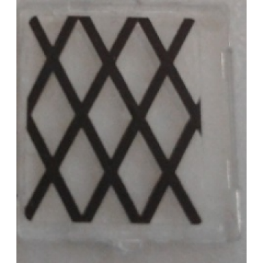 trans-clear glass for window 1 x 2 x 2 flat front with black lattice pattern sticker - set 70810