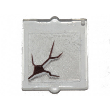 trans-clear glass for window 1 x 2 x 2 flat front with black scratch pattern 1 sticker - set 70419