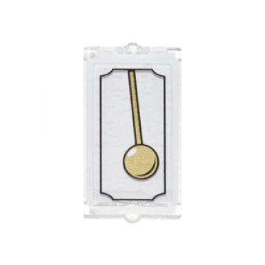 trans-clear glass for window 1 x 2 x 3 with gold pendulum pattern sticker - set 4840
