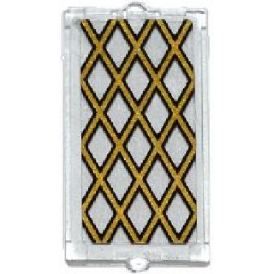 trans-clear glass for window 1 x 2 x 3 with gold lattice pattern sticker - set 70413