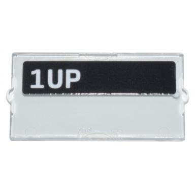trans-clear glass for window 1 x 2 x 3 with white 1up on black background pattern sticker - set 10323