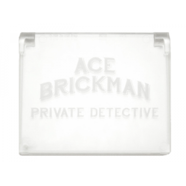 trans-clear glass for window 1 x 4 x 3 - opening with ace brickman private detective pattern