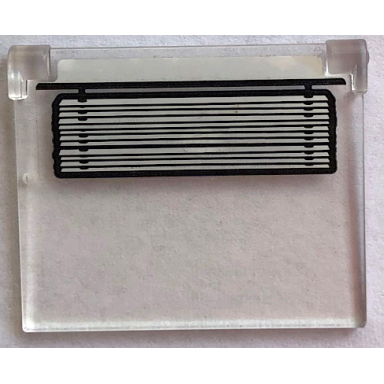 trans-clear glass for window 1 x 4 x 3 - opening with venetian blinds up pattern sticker - set 21336