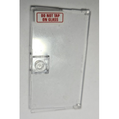 trans-clear door 1 x 4 x 6 with stud handle with red do not tap on glass on white background pattern sticker - set 70912