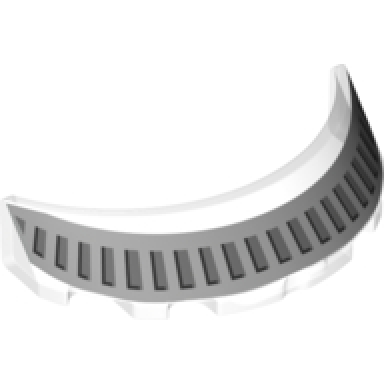 trans-clear windscreen 3 x 6 x 1 curved with dark bluish gray rectangles on light bluish gray background pattern