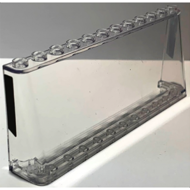 trans-clear windscreen 2 x 12 x 4 with black stripe pattern on both sides stickers - set 10304