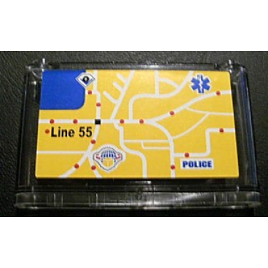 trans-clear windscreen 1 x 6 x 3 with city map pattern sticker - set 8404