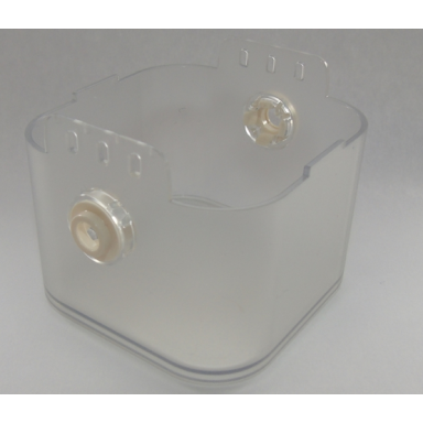 trans-clear container box vidiyo window with white clips 65128 65146
