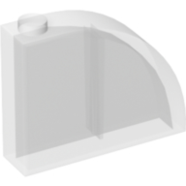 trans-clear slope curved 4 x 1 x 2 2 3 with stud