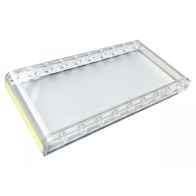 trans-clear windscreen 1 x 10 x 4 with bright light yellow stripe pattern on both sides stickers - set 10271