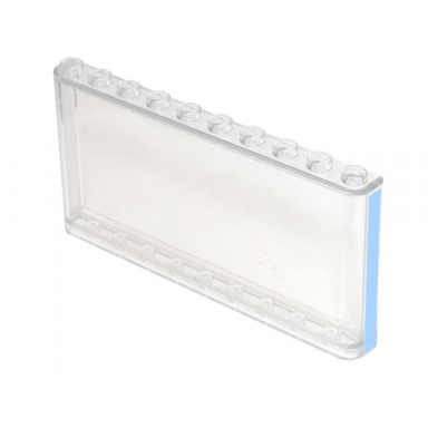 trans-clear windscreen 1 x 10 x 4 with bright light blue stripe pattern on both sides stickers - set 77942